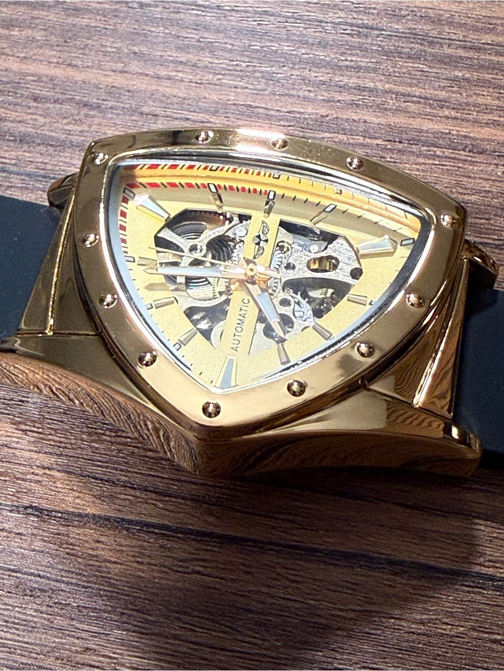 Gold Skeleton Dial Men’s Automatic Watch